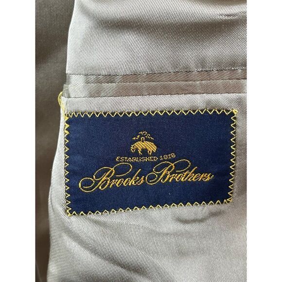 Vintage Brooks Brothers Plaid Wool Single Button Blazer Sports Coat Jacket 42 LG - Picture 9 of 11